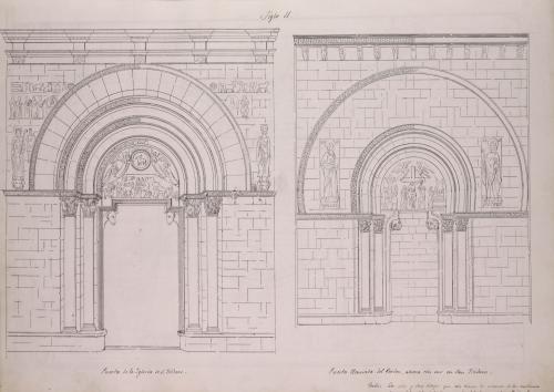 Puerta principal y puerta del Perdón de la basílica de San Isidoro de León